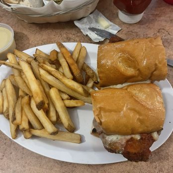Biggie's Restaurant - Chicken Parmesan sandwich & fries - American Near Me - St. Louis, Missouri Biggie's Restaurant - Chicken Parmesan sandwich & fries - American Near Me - St. Louis, Missouri