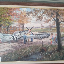 Art Barbarians Art Gallery and Framing - The good old days when life was simple. Emergency Landing by Ken Zylla oil painting for sale