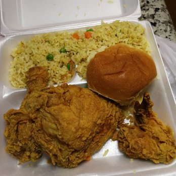 #1 Chicken Rice & Seafood - 3 piece chicken dinner. So goood! - Burgers Near Me - Houston, Texas
