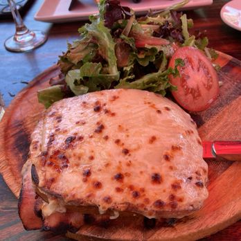 Meet in Paris - Croque Monsier from the Dine LA menu was huge!!! - French Near Me - Culver City, California