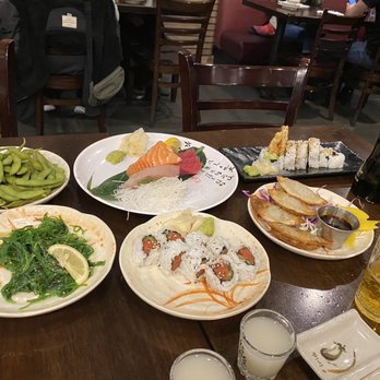 Kansai - Edamame, seaweed salad, sashimi, gyoza, tempura roll - Japanese Near Me - Oakland, California Kansai - Edamame, seaweed salad, sashimi, gyoza, tempura roll - Japanese Near Me - Oakland, California