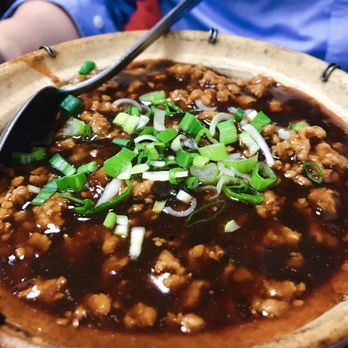 Clay Pot Cafe - Minced pork and egg clay pot - Cantonese Near Me - Boston, Massachusetts