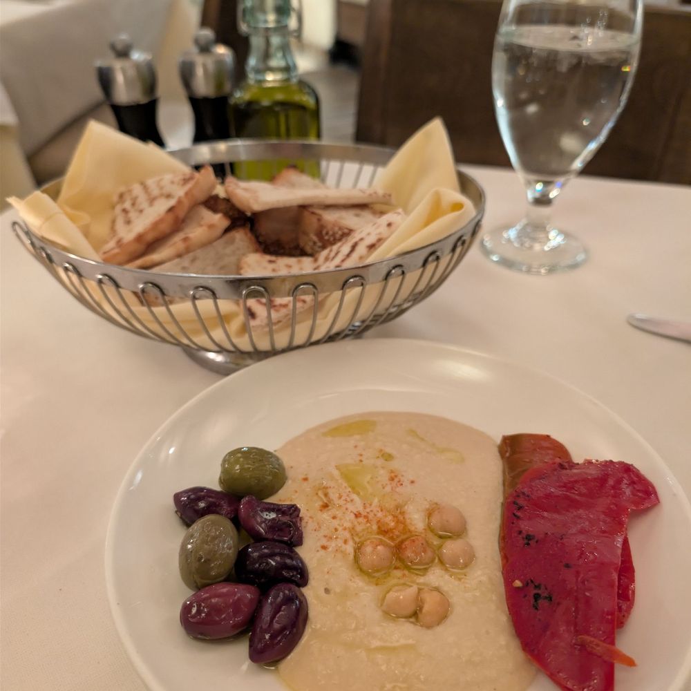 Avra 48th Street - Complimentary dip and pita bread - Seafood Near Me - New York, New York