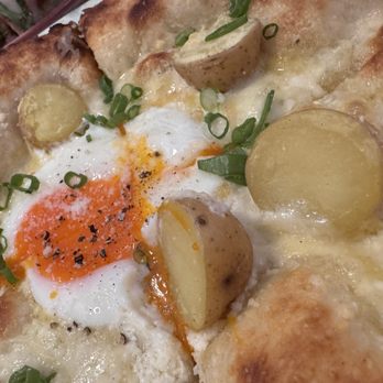 Radish - Sunrise Breakfast Pizza, bacon on the size. Love the fried egg and potatoes. - Italian Near Me - Vancouver, British Columbia Radish - Sunrise Breakfast Pizza, bacon on the size. Love the fried egg and potatoes. - Italian Near Me - Vancouver, British Columbia
