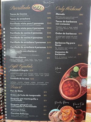 Menu photo 1 El Negrito Puerto Vallarta, JAL