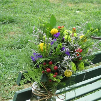 Gilman Flower Shop - Another arrangement for the benches. - Nurseries & Gardening Near Me - Gilman, Illinois