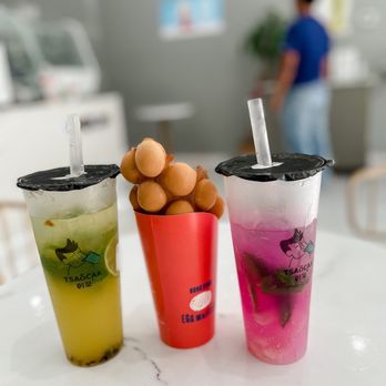 Tsaocaa Malden - three different drinks - Bubble Tea Near Me - Malden, Massachusetts