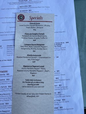 Menu photo 5 Frankie Primo's +39 Buffalo, NY