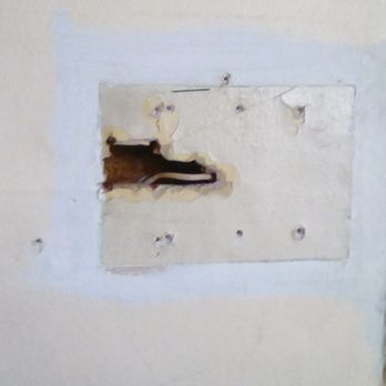 Vivint - Damage from where the famed " sky panel" was mounted! - Security Systems Near Me