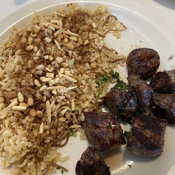 Aladdin’s Eatery - Powell - mediterranean shish kabob plate - Mediterranean Near Me - Powell, Ohio