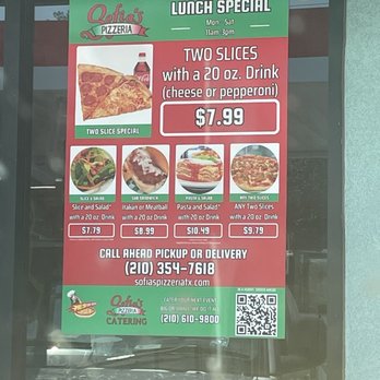 Sofia's Pizzeria - Lunch special - Pizza Near Me - San Antonio, Texas