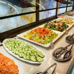 Galpão Gaucho Brazilian Steakhouse - Hearts of palm, artichoke, sweet beets, asparagus, caprese salad, imported cheeses, and cured meats are only some of the almost 40 items.