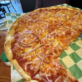 Shaner's Pizza - ONION AND HAM Cooked perfectly. - Pizza Near Me - Sarasota, Florida