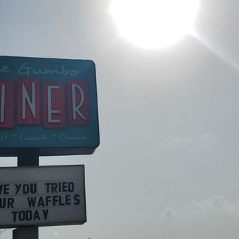 The Gumbo Diner - Outside; Sign - Seafood Near Me - Galveston, Texas