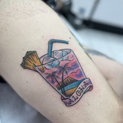 Scarlet & Gold Tattoo - Cup of paradise