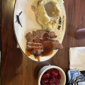 Butcher Bar - Lunch special: Brisket, Mashed Potatoes and Beet Salad - Barbeque Near Me - Astoria, New York Butcher Bar - Lunch special: Brisket, Mashed Potatoes and Beet Salad - Barbeque Near Me - Astoria, New York