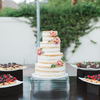 Exquisite Desserts - Naked Wedding Cake - Florals by Plenty of Petals. Fresh Fruit Tartlets & Profiteroles. - Bakeries Near Me - Palm Desert, California Exquisite Desserts - Naked Wedding Cake - Florals by Plenty of Petals. Fresh Fruit Tartlets & Profiteroles. - Bakeries Near Me - Palm Desert, California