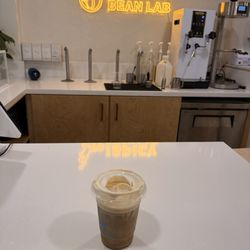 The Spicy Bean Lab - Lavender Ice Brew with a Vanilla Foam Top!