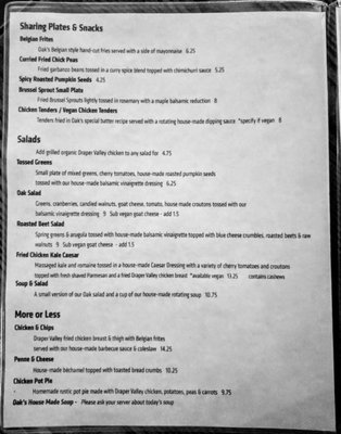 Menu photo 5 Oak Seattle, WA Menu photo 5 Oak Seattle, WA