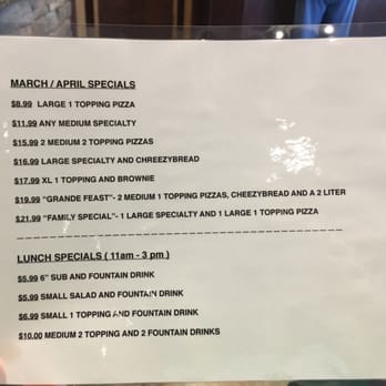 Marco's Pizza - March/April '16 & lunch specials - Pizza Near Me - Mt. Juliet, Tennessee