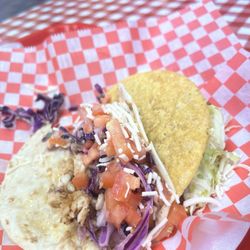 Noel's Tacos - Fish taco and crunchy beef taco