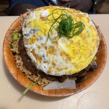 My Cafe - Turkey loco moco with veggie fried rice :) over hard eggs - Breakfast & Brunch Near Me - Kapolei, Hawaii My Cafe - Turkey loco moco with veggie fried rice :) over hard eggs - Breakfast & Brunch Near Me - Kapolei, Hawaii