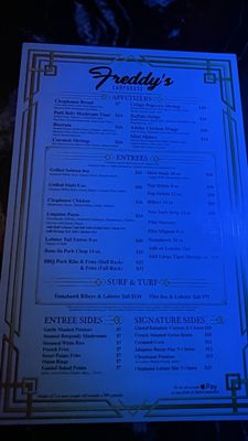 Menu photo 2 Freddy’s Chophouse San Diego, CA
