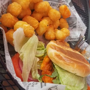 Bobbers - Buffalo chicken sandwich and tots - American Near Me - Lake Zurich, Illinois
