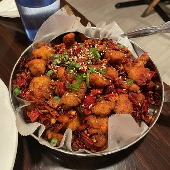 Sichuan Street Food - diced chicken with spicy chilies - Szechuan Near Me - Pasadena, California