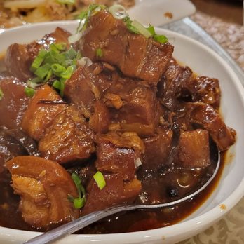Bamboo House Austin - CS5 Braised Pork Dices with Tea Mushroom - Chinese Near Me - Austin, Texas Bamboo House Austin - CS5 Braised Pork Dices with Tea Mushroom - Chinese Near Me - Austin, Texas