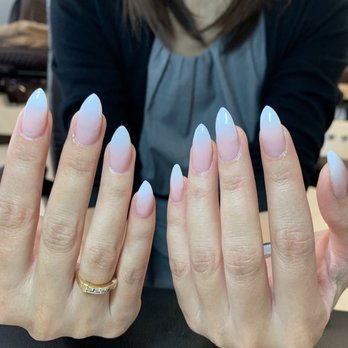 Divine Nails And Lashes - Pink & White Ombré - Nail Salons Near Me - Irvine, California Divine Nails And Lashes - Pink & White Ombré - Nail Salons Near Me - Irvine, California