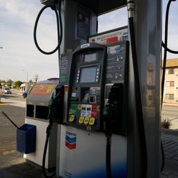 a gas pump at a gas station