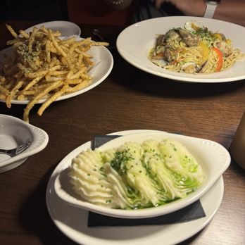 Corso Italian Steak - Mashed potatoes, fries and seafood pasta - Steakhouses Near Me - Boise, Idaho