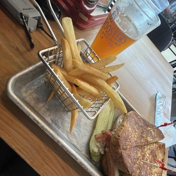 Roosters Brewing - Fries, Turkey sandwich and hazy IPA. - Brewpubs Near Me - Salt Lake City, Utah