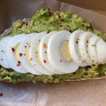 Kona Coffee District - 10/4/23 (wed): Avocado Toast. A-ok, bland. Looks pretty tho! - Coffee & Tea Near Me - Lake Forest, California