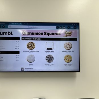 Crumbl - Geneva - The screen that changed to sold out while in waiting area. - Bakeries Near Me - Geneva, Illinois