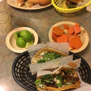 Atotonilco Tortilleria - Taco de pastor (spicy) and asada w/cebolla y cilantro.. their carrots are soooo yummy too, they have an oregano/spicy flavor to it - Mexican Near Me - Chicago, Illinois