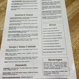 Menu (as of March 2024) Menu (as of March 2024)