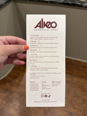 Menu photo 3 Alveo Sandwich Shop Cincinnati, OH Menu photo 3 Alveo Sandwich Shop Cincinnati, OH