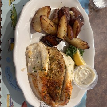 The Net By George - Crab stuffed flounder and red potatoes - Seafood Near Me - Flagler Beach, Florida The Net By George - Crab stuffed flounder and red potatoes - Seafood Near Me - Flagler Beach, Florida