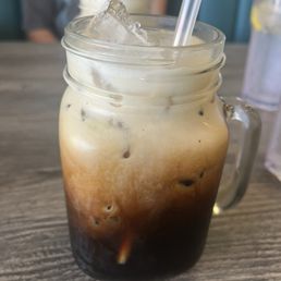 Thai Iced Coffee with coconut milk Thai Iced Coffee with coconut milk