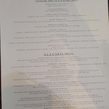 The Conche - Brunch menu - Cocktail Bars Near Me - Leesburg, Virginia The Conche - Brunch menu - Cocktail Bars Near Me - Leesburg, Virginia