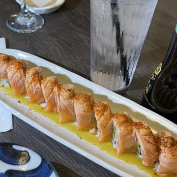 Taiko - Salmon Aburi Yuzu Cut Roll - Japanese Near Me - Irvine, California
