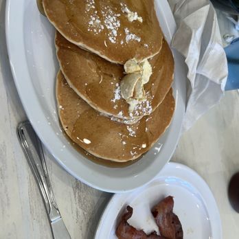 Lincoln Square Pancake House - Bloomington - Pancakes and side of Bacon (does not come together) - Breakfast & Brunch Near Me - Bloomington, Indiana
