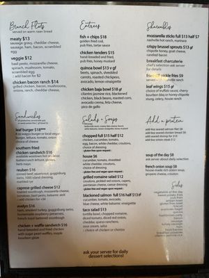 Menu photo 1 The Leaf Restaurant Wooster, OH
