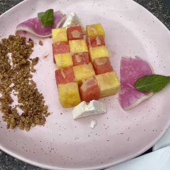 Glass Ceiling Rooftop - Watermelon salad - Lounges Near Me - New York, New York Glass Ceiling Rooftop - Watermelon salad - Lounges Near Me - New York, New York