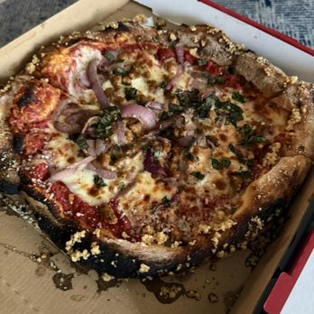 Pizza e Birra - Pugliese pizza with garlic Parmesan crust. - Pizza Near Me - San Diego, California