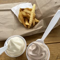 Tolbert's Dairy Treet - Small vanilla and chocolate cups and small fries