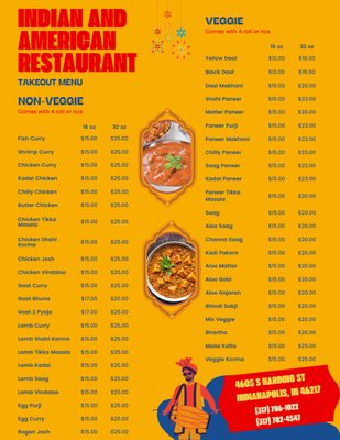 Menu photo 2 Indian & American Restaurant Indianapolis, IN Menu photo 2 Indian & American Restaurant Indianapolis, IN