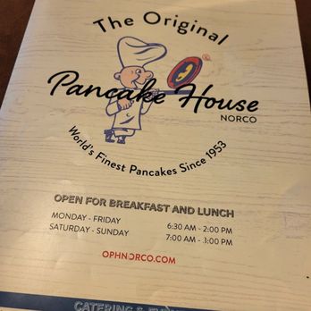 The Original Pancake House - The menu of yummyness - Pancakes Near Me - Norco, California